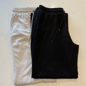 Black and Gray Jogger Pants